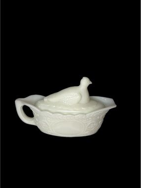 Vintage Milk Glass Candy Dish